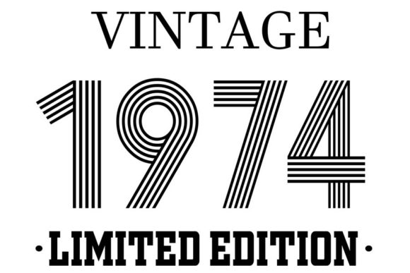 Download Vintage Since 1974 Svg, Birthday Svg, 48 - 1974 Collection