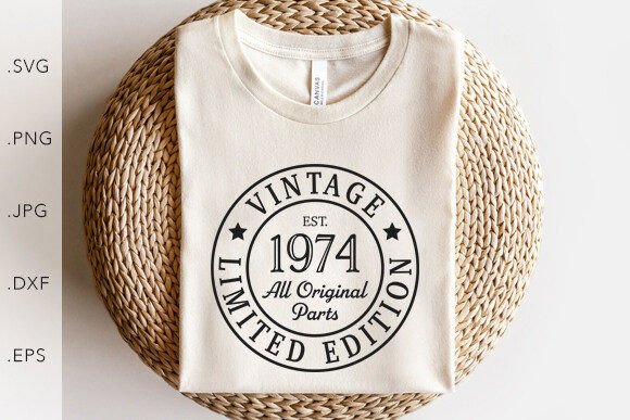 Download Vintage 1974 Limited Edition SVG PNG - Premium Resources
