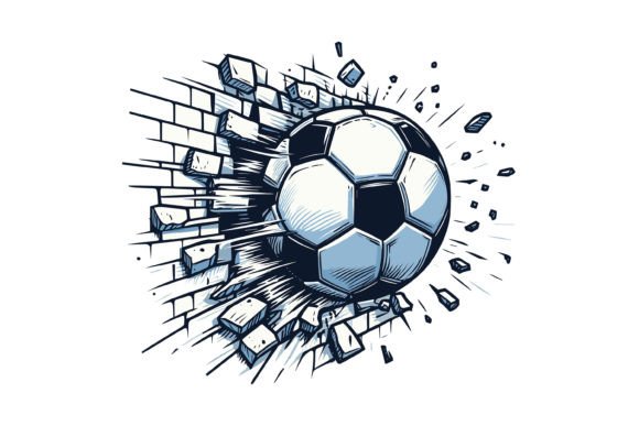 Download Soccer Ball Cracking Wall Design - Wall design Collection