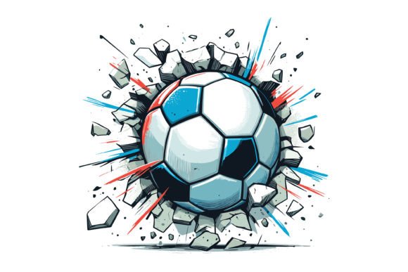 Download Soccer Ball Cracking Wall Design - Wall design Collection